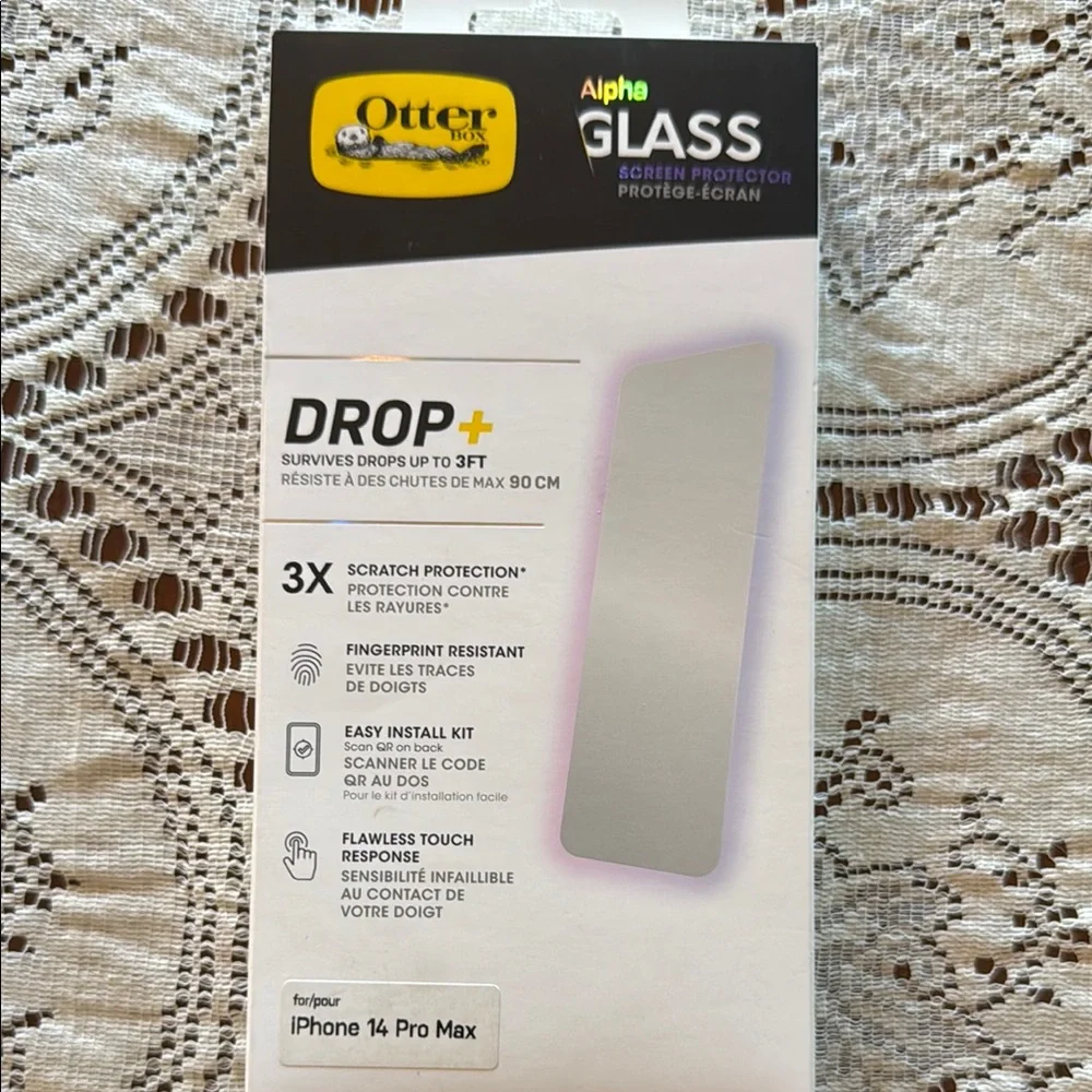OtterBox Alpha Glass Screen Protector for iPhone 14 Pro Max - Clear